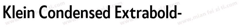 Klein Condensed Extrabold字体转换
